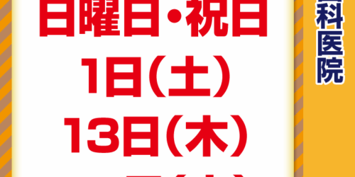 11月休診日情報